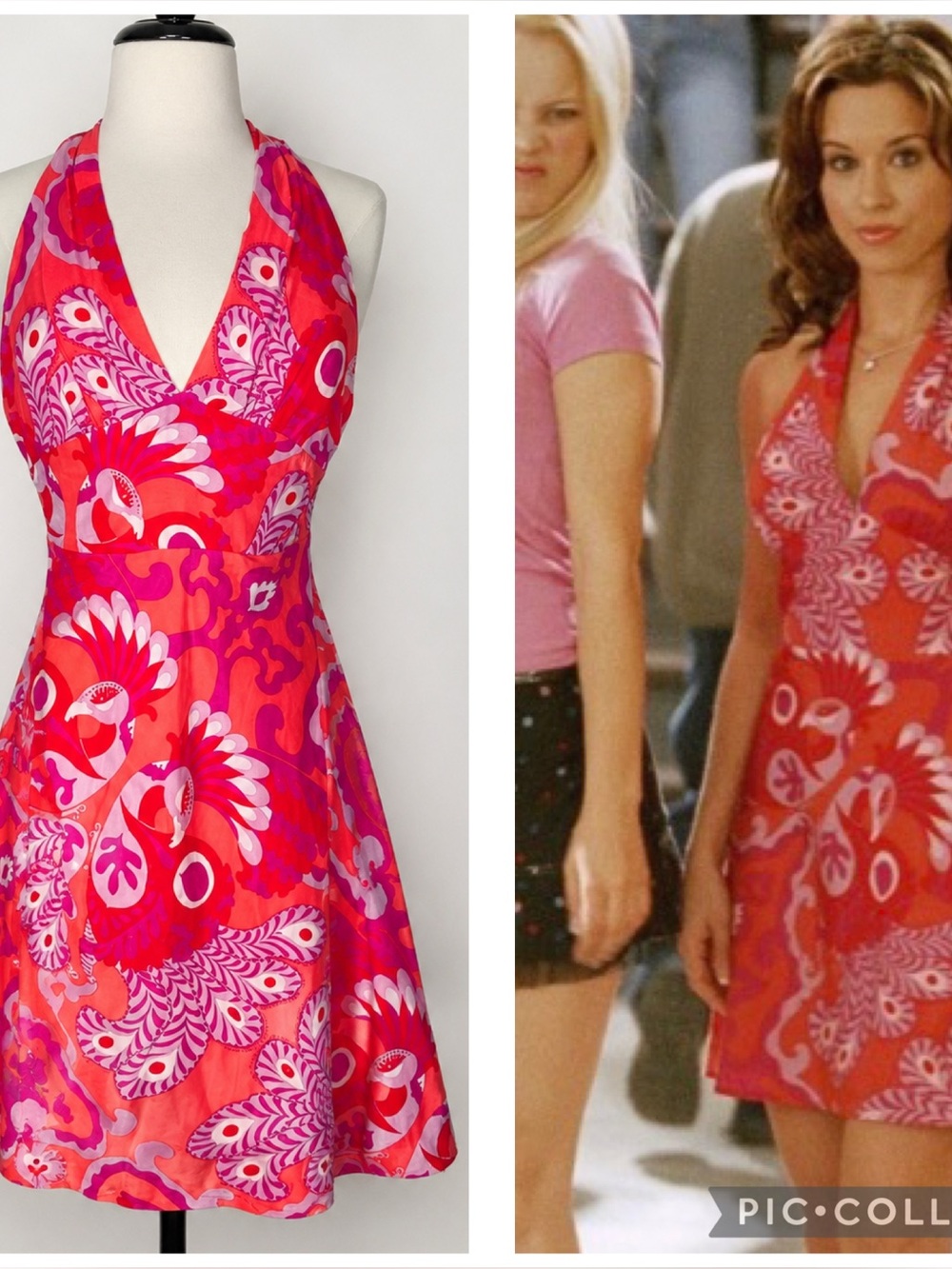 RARE 2000s Silk Dress As Seen On Gretchen on Mean Girls (US 4) Y2K Vintage